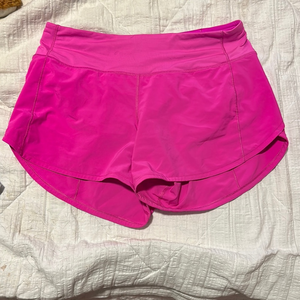 POWER PINK lululemon speed up shorts!! Color not sold anymore.